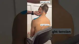 Relieve Neck & Shoulder Pain with Kinesiology Tape: Upper Trap Technique 🔥💯 #neck #neckpain #kttape
