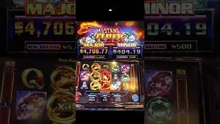 DEFINITELY A BIG WIN BONUS on MUSTANG FEVER SLOT MACHINE #SHORT