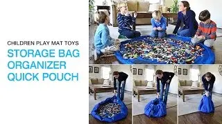 Children Play Mat Toys Storage Bag Organizer Quick Pouch