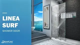 DreamLine&nbsp;Platinum Linea Surf Shower Door | Walk-In Opening
