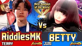 🔥SF6 Juri (Betty vs RiddlesMK)🔥Terry ▰ Street Fighter 6 Gameplay High Level