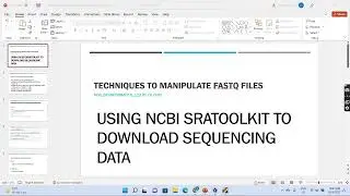 Using NCBI SRATOOLKIT to download sequencing fastq file