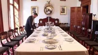 Setting the table at Elizabeth Bay House