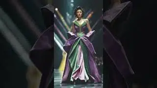 Elegant models walking on runway SUBSCRIBE #LuxuryStyle #FashionArt #FutureOfFashion