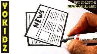 How to draw a NEWSPAPER easy