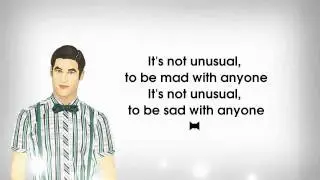 Glee Cast - It's Not Unusual (Lyrics) Blaine Anderson