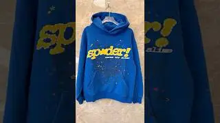 Sp5der blue hoodie with spider web Graphic #fashion #hoodie