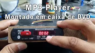 Placa MP3 Player Montada em Caixa de DVD