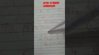 octal to Binary Conversion #numbersystem #computerscience #kukuniversity #btechstudents #bcastudents