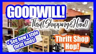 GOODWILL THRIFT WITH ME & THRIFT HAUL ++ see my thrift finds in my home decor &bull;&bull; Thrift Shop Hop!