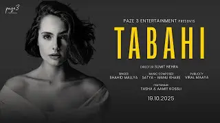 TABAHI | Announcement Teaser | SHAHID MALLYA | AAMIT K | 19.10.2025 I PAZE 3 ENTERTAINMENT