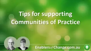 Tips for supporting CoPs