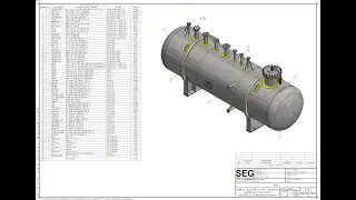 3D modeling and detail for a horizontal Pressure vessel from A to Z - Part-2