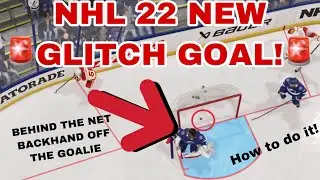 NHL 22 **NEW GLITCH GOAL** (Behind the Net Backhand off Goalie) Tutorial