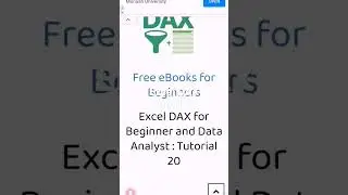 Excel DAX Tutorial 20 for freelancer at setscholars.net
