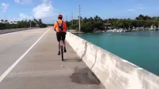 Crossing the Lignumvitae Channel Bridge by Unicycle