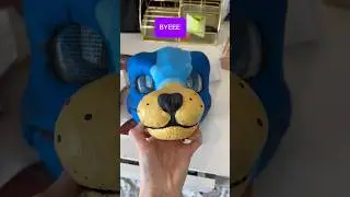 BLUEY DINOMASK!!! #fursuit #furries #dinomask #bluey #art #painting