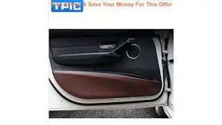 Best TPIC Car Door Anti-kick Pad Sticker Ultra-thin leather PVC Door Protection Side Edge Film For