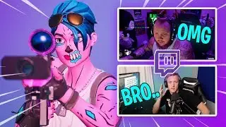 TRICKSHOTTING TWITCH STREAMERS (Funny Reactions) #4 - Fortnite