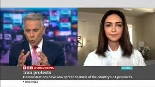 Nazanin Boniadi on Global with Matthew Amroliwala - BBC World News, September 26th, 2022.