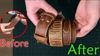 Stylization of a BELT | Embroidery on Leather | The Work Process
