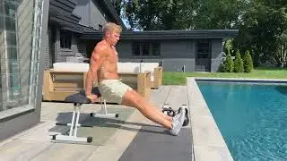 Bench dip - body weight tricep/shoulder exercise for home workout
