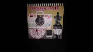 Scrapbook fashion girl stylish Echo Park Fashionista Tim Holtz dress form die cut