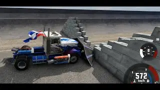 Truck and car vs wall