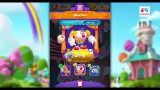 Crushing Candy in Levels 147-148 of Candy Crush Friends Saga with bubble gum fun
