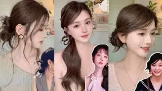 Super Easy & Cute Hairstyles Tutorials Korean Style for Girls 💛🧃