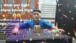 LED light se light show Ghar per banaa Diya 😎😎🎥😱 Science#experiment#trending#viral video 