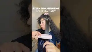 Steam straightening my curly hair using ​⁠@Wavytalkofficial part 2 posted on tiktok! #curlyhair