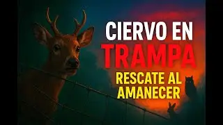 ⛓️ Ciervo en Trampa – Rescate al Amanecer 🦌✨ #AnimalRescue #animalstories