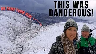 KINDER SCOUT SNOW STORM 😱 - via Crowden Clough Scramble | Peak District Walks