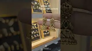 916 hallmark huid gold new black antique jhumki collection 6 to 10 gms... #goldornaments #916gold