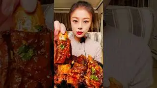 Eat delicious spicy grilled beef ribs. #shorts #eat #food #fypシ