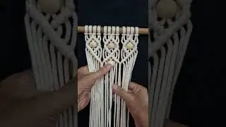 Macrame wall hanging with wooden beads #macrame #macrametutorial #knot #diymacrametutorial