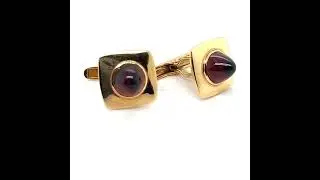 red garnet cuff links v9590 (1)
