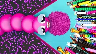 SNAKE IO🐍 KING PINKY SNAKE 🐍 VS 10000 NOOB GIANT SNAKES 🐍 EPIC SNAKEIO GAMEPLAY #snakegame #games 