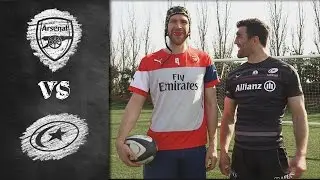Arsenal stars take on Saracens!