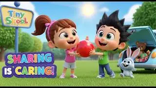 Sharing is Caring | Fun Cartoon Story for Kids | Learn to Share Toys with Friends | Tiny Skool