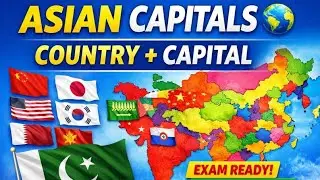 Capitals of Asia Countries MCQs| World Capital Cities| 7 Continents MCQs|World Quiz