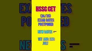 HSSC CET EXAM DATES POSTPONED #youtube #hssc #cet #viral #youtubeshorts #ytshorts #haryana #exam