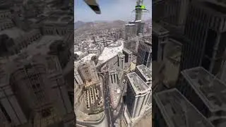 Hajj security helicopters monitors the movement of pilgrims in the holy sites of Makkah..#Hajj1443