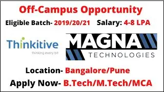 off campus placement for 2021 batch | off campus placement for 2020 batch