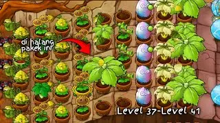 Daun penghalang zombie, level 37-38-39-40-41, Plants vs Zombie fusion
