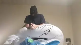 old rubber ring pop! Swan ring ride! #blowup #inflatable #pooltoys #pop #puncture #beachlife