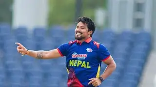 Karan kc last 2 over winning run Nepal vs scotland