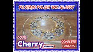 Cherry Veneer Doors PU Stain Polish Complete Process