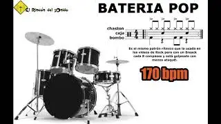 Bateria pop 170 bpm